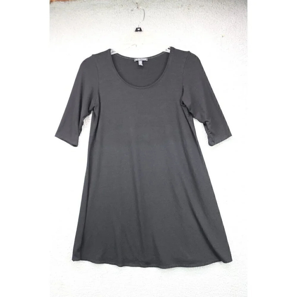 Eileen Fisher Black Knit Mini Dress/Tunic-Size XS